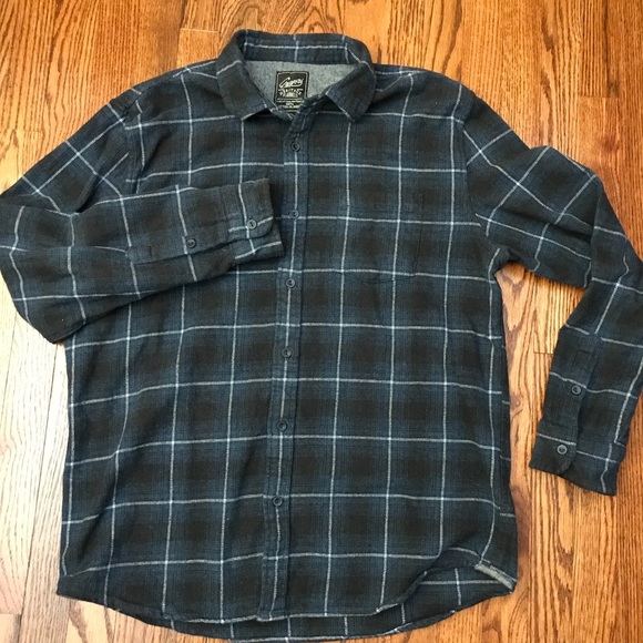 Grayers Other - SOLD Grayers Flannel Shirt High Quality Mens L Blue White Plaid Heavyweight